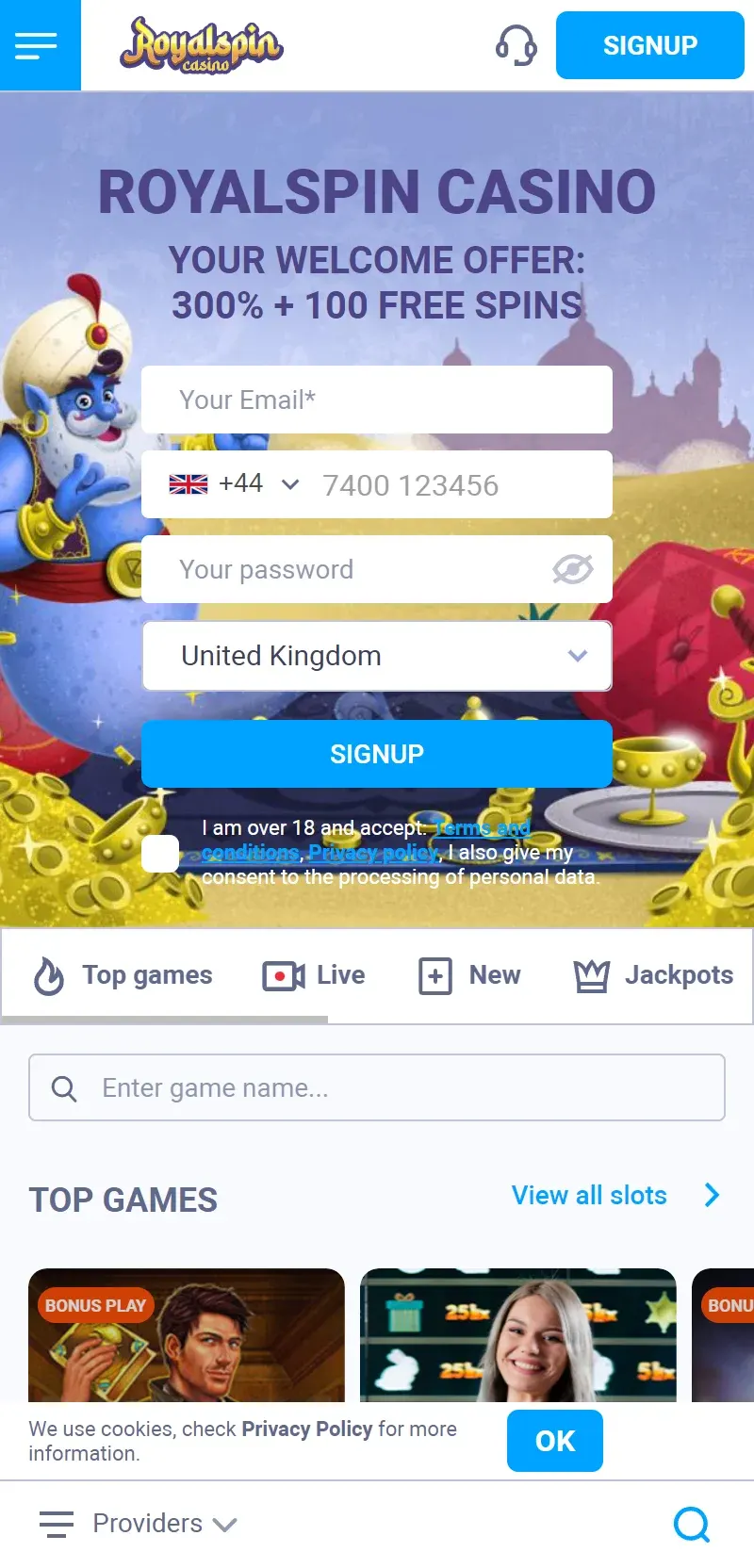 Royal Spin Casino — mobiel
